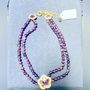 Elizabeth, amethyst beaded necklace🔥